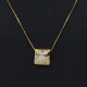 Conjunto De Cadena Y Dije Pasante En Oro 18K Y Zirconias Conjunto De Cadena Y Dije Pasante En Oro 18K Y Zirconias