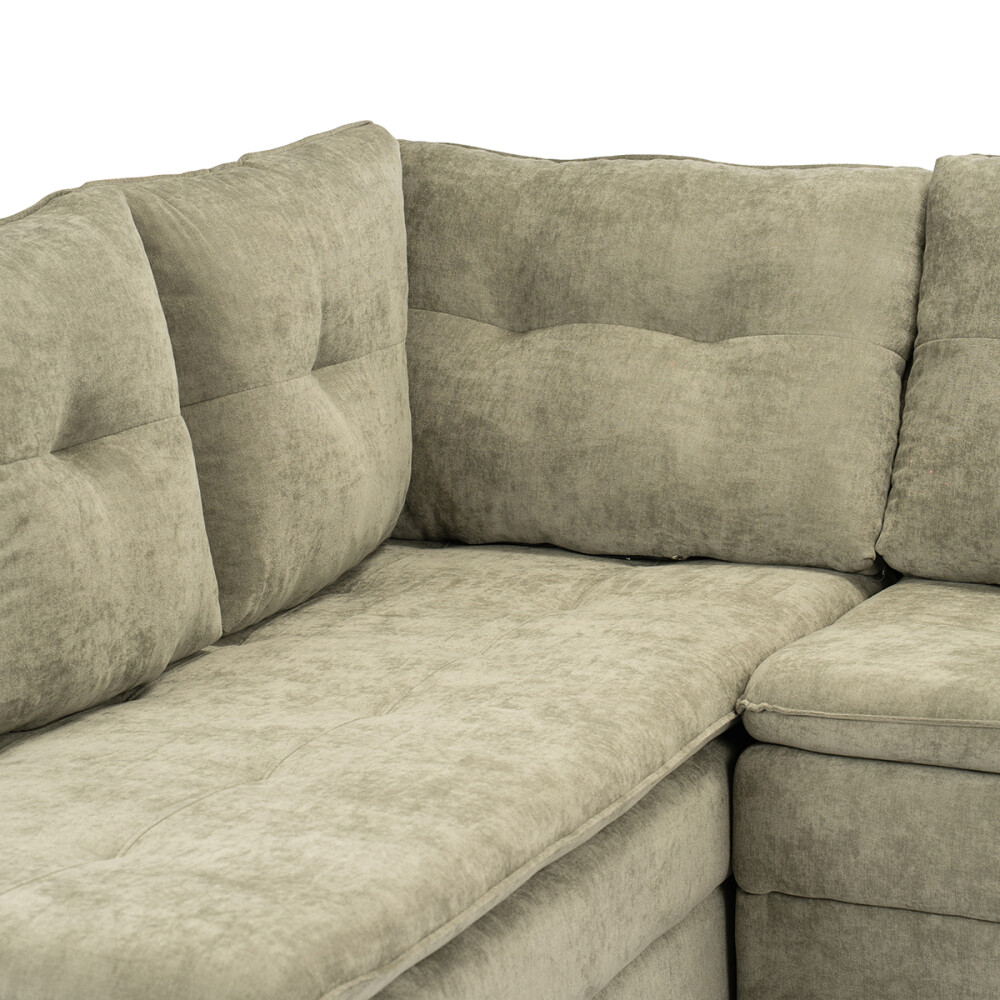 Sillon 3 cuerpos con Chaise - Coimbra Izquierdo Verde