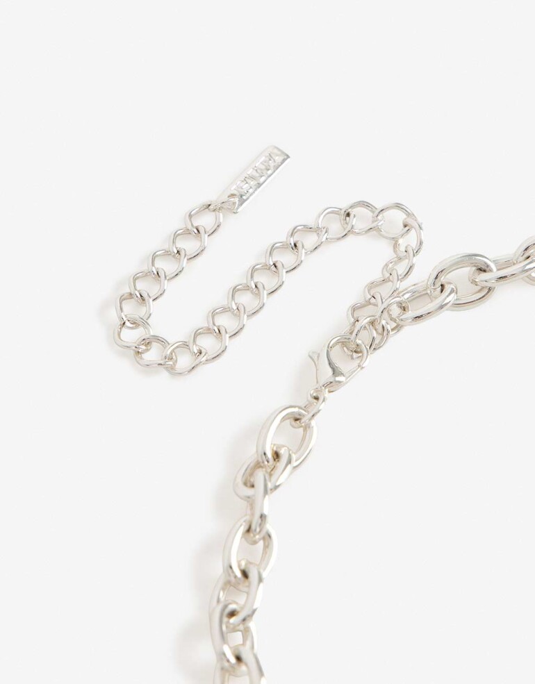 Collares Cortos Color Collar Corto Metal - Plateado Niquel