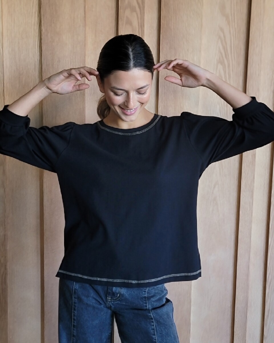 Remera Rose - Cotton Negro 1 