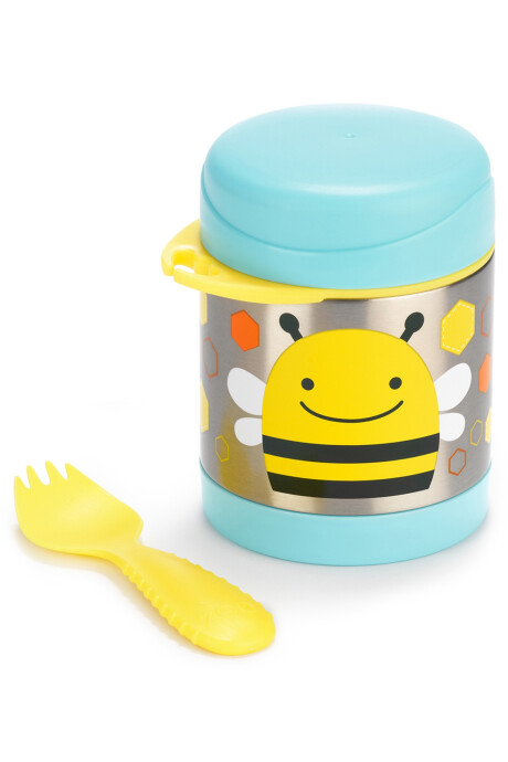 Tupper de Acero Inoxidable Con Cuchara Para Niños Diseño Abeja 0