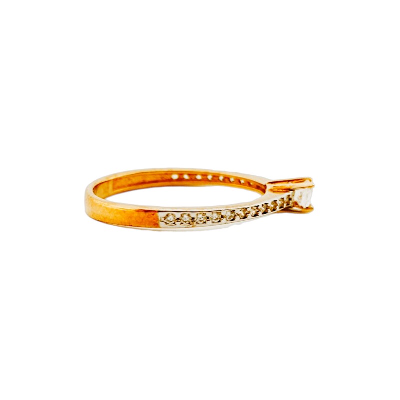 Anillo-Oro bajo-Piedras circonias-AN8028 conpiedra