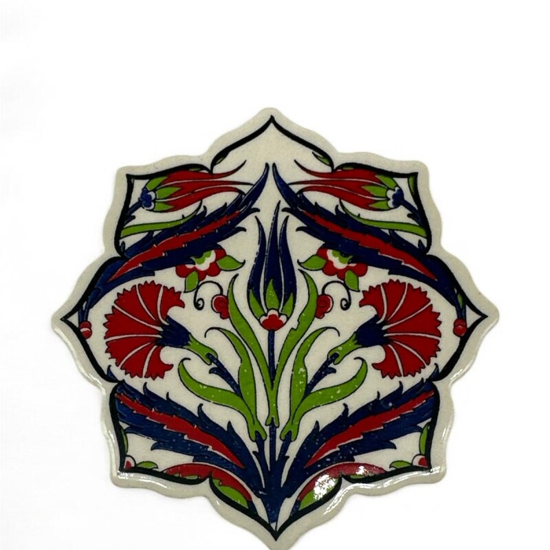 Posa vasos de cerámica CLAVELES