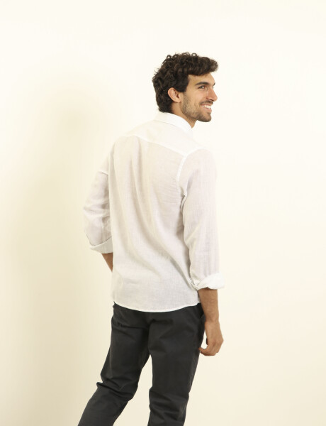 011665 CAMISA DE LINO HARRINGTON LABEL Blanco