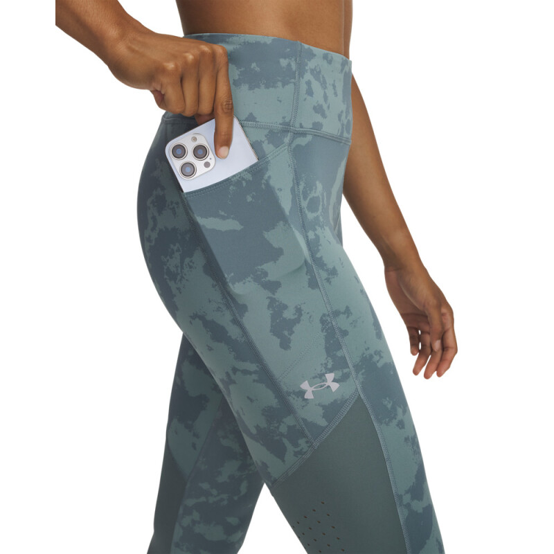 UA Launch Ankle Print Tights-BLU BLU-587
