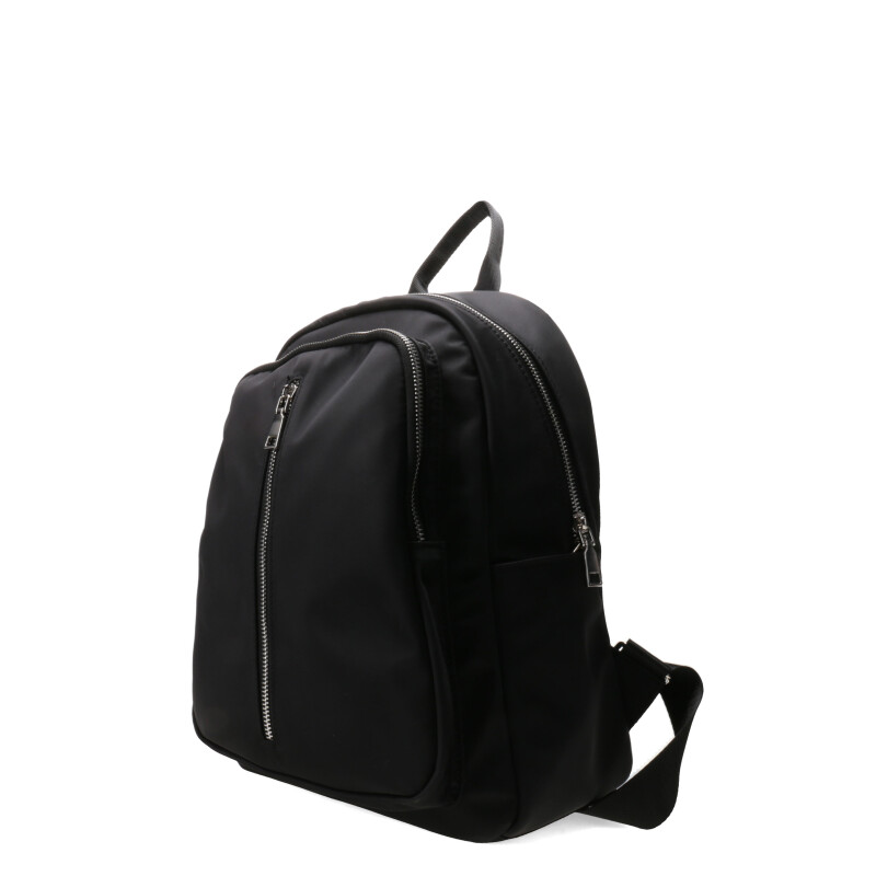 Mochila Miss Carol Tevi Con Cierre Adelante Negro