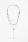 Collar acero ojitos dorado