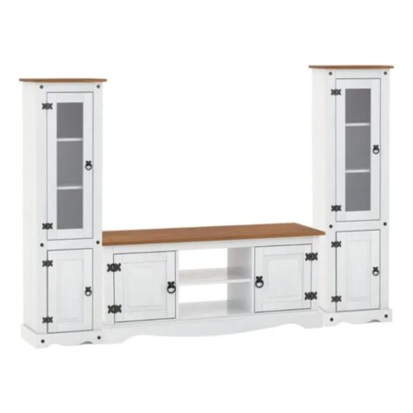 Promo Rack de TV + Paneleros Linea Naturale - Blanco Promo Rack de TV + Paneleros Linea Naturale - Blanco