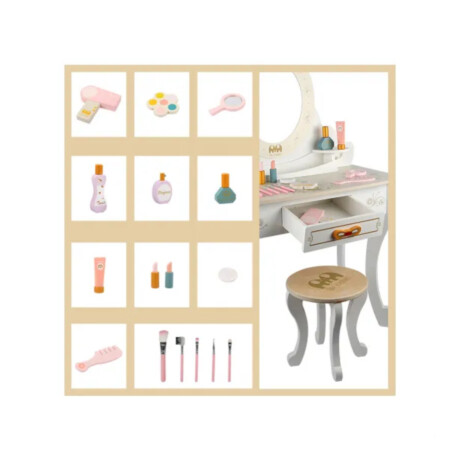 Tocador de Madera Blanco