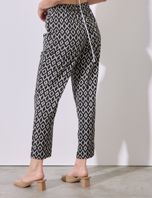 Pantalon Printed NEGRO/BLANCO