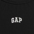INTL LS MOD RIB CROP TEE BLACK