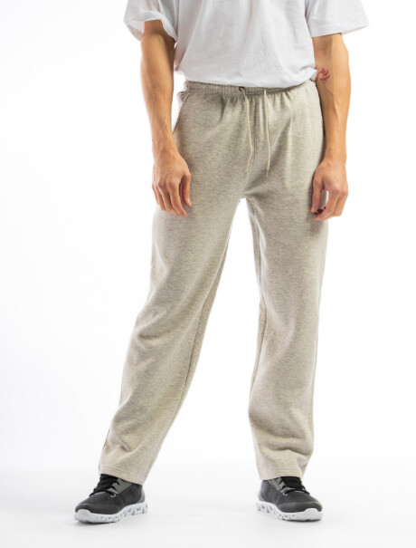 Pantalón Felpa Clásico Manchester Gris Claro Melange