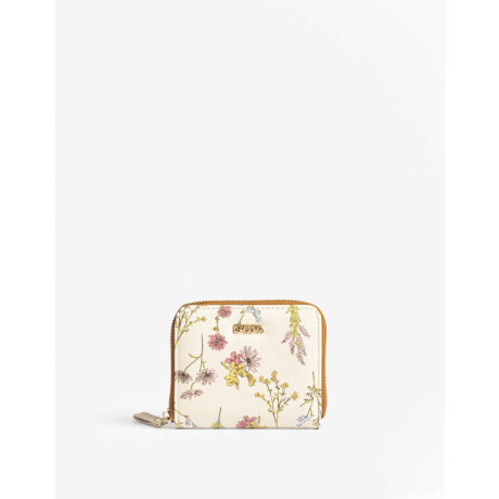 Billetera Cuadrada Estampado Flores