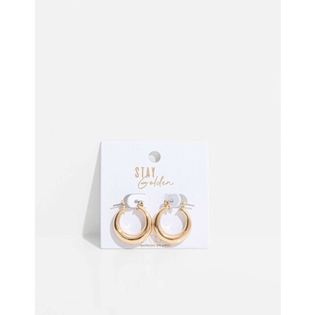Argollas Bañadas En Oro Dorado