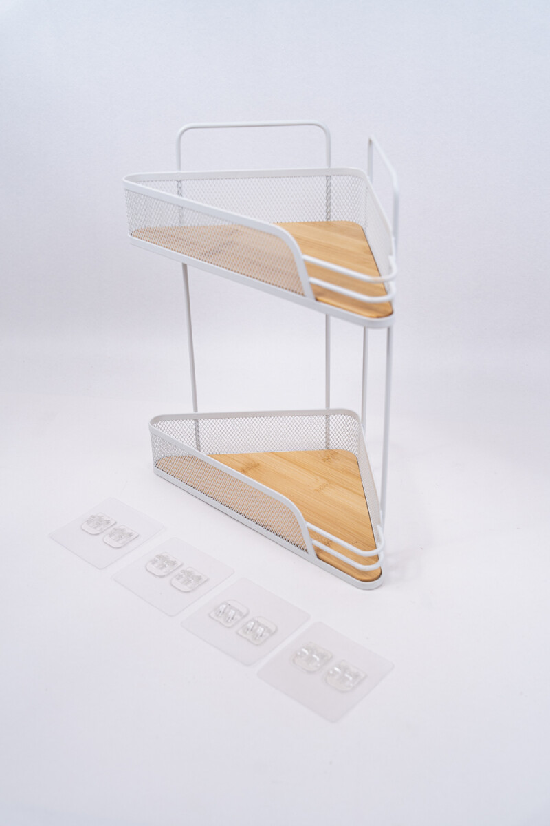 Organizador Lenna Esquinero, 2 Estantes - Blanco 