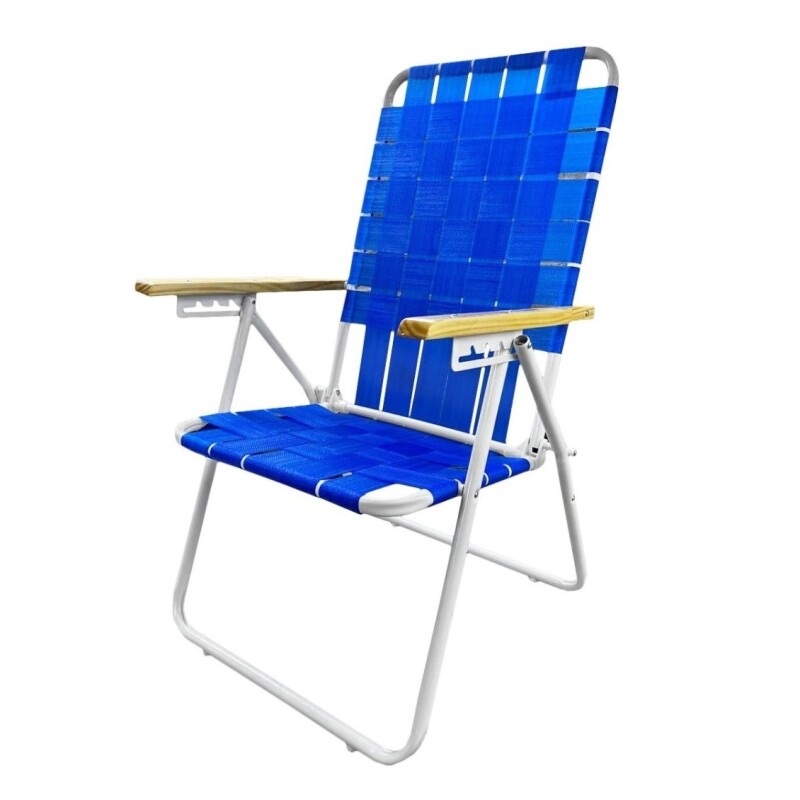 Silla Acero Epoxi Plegable Reforzada Playa Camping 120kg Azul Silla Acero Epoxi Plegable Reforzada Playa Camping 120kg Azul