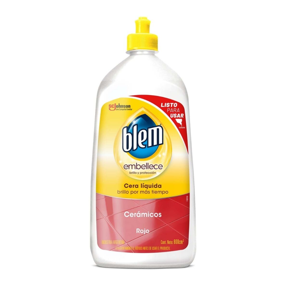 Cera Líquida Blem Embellece Autobrillo Cerámicos Rojo - 800 ML 