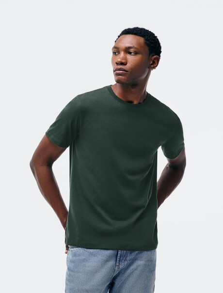 CAMISETA BÁSICA UNISSEX REGULAR WORLD VERDE