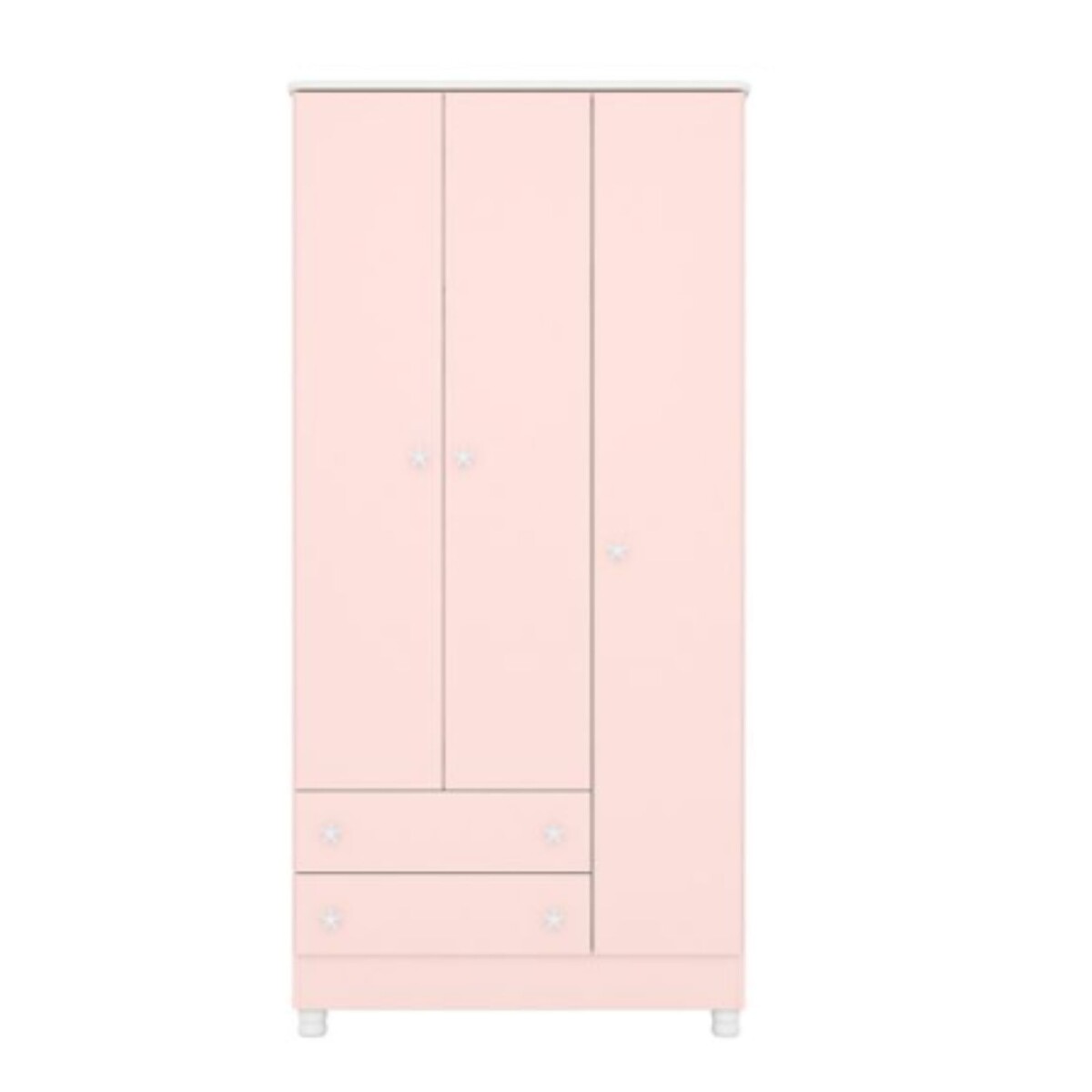 Ropero Abba 3 Puertas 2617 Qmovi Rosado 