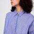 V-POPLIN BIG SHIRT BLUE WHITE STRIPE