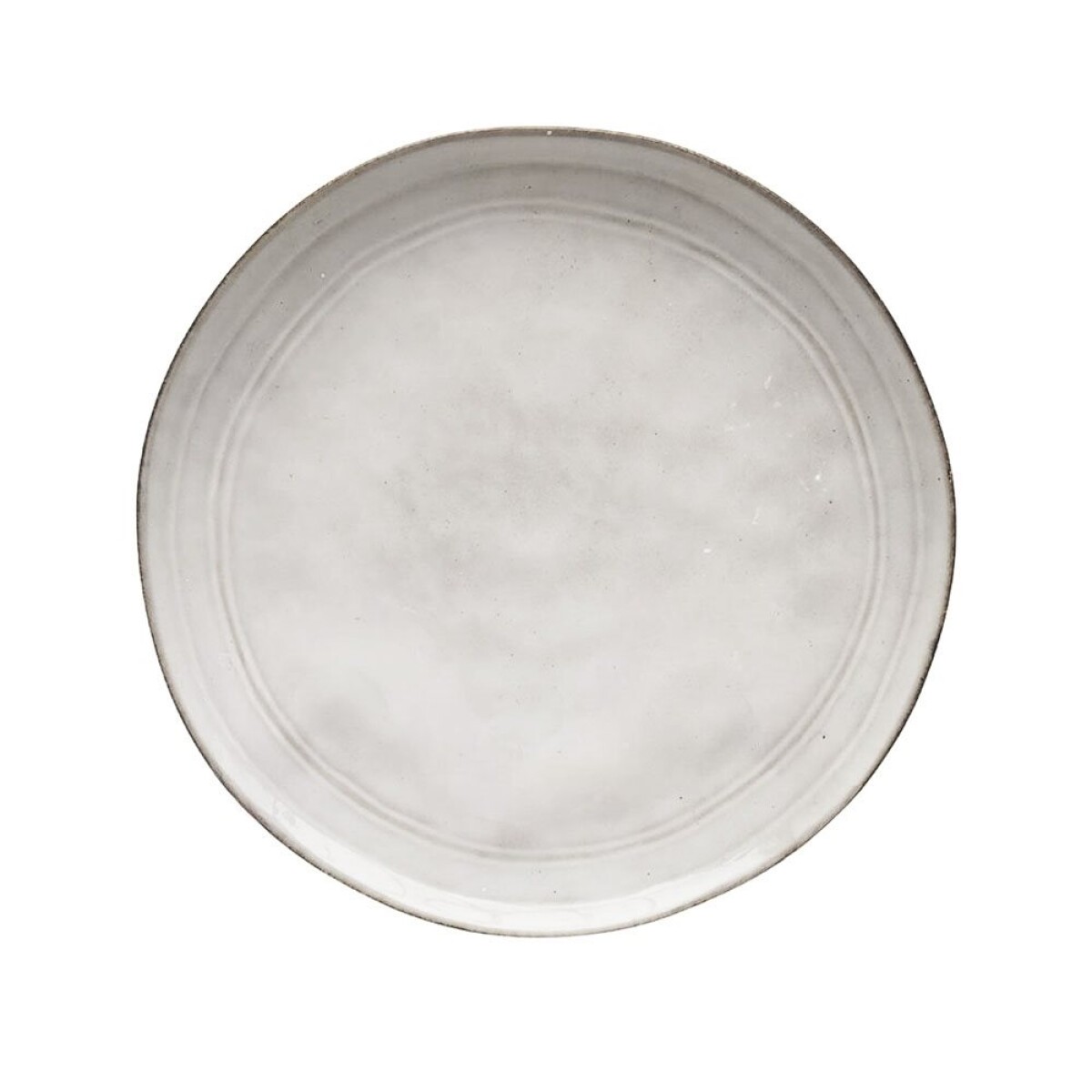 PLATO DE POSTRE D20CM BLANCO BORDE GRIS 