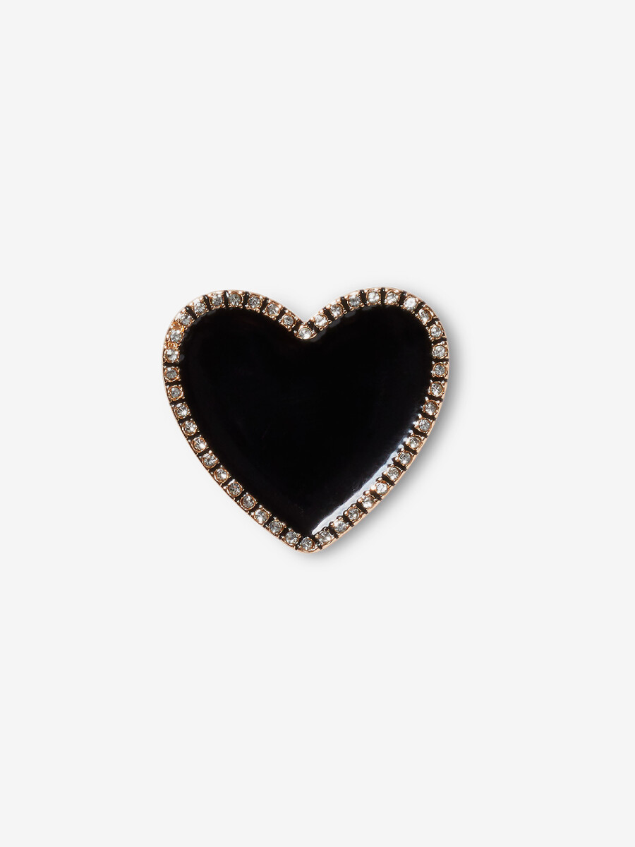 JIBBITZ CROCS BLACK HEART WITH 