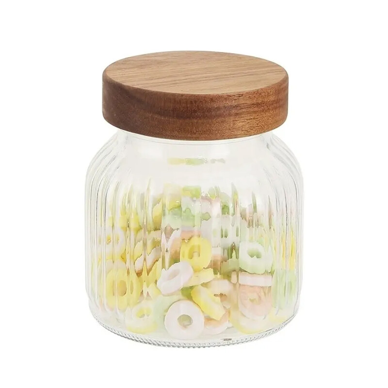 FRASCO BOLLON RECIPIENTE VIDRIO C/TAPA DE MADERA DE 500ML FRASCO BOLLON RECIPIENTE VIDRIO C/TAPA DE MADERA DE 500ML