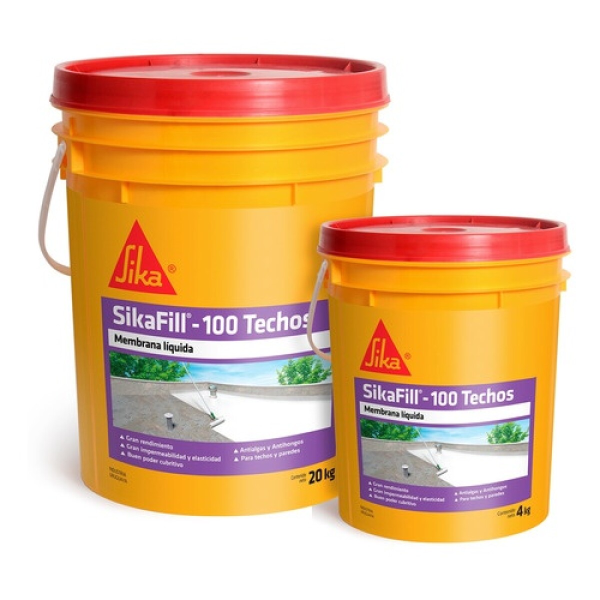 Membrana líquida blanca Sika Sikafill-100 Techos 20+4kg - Blanco 