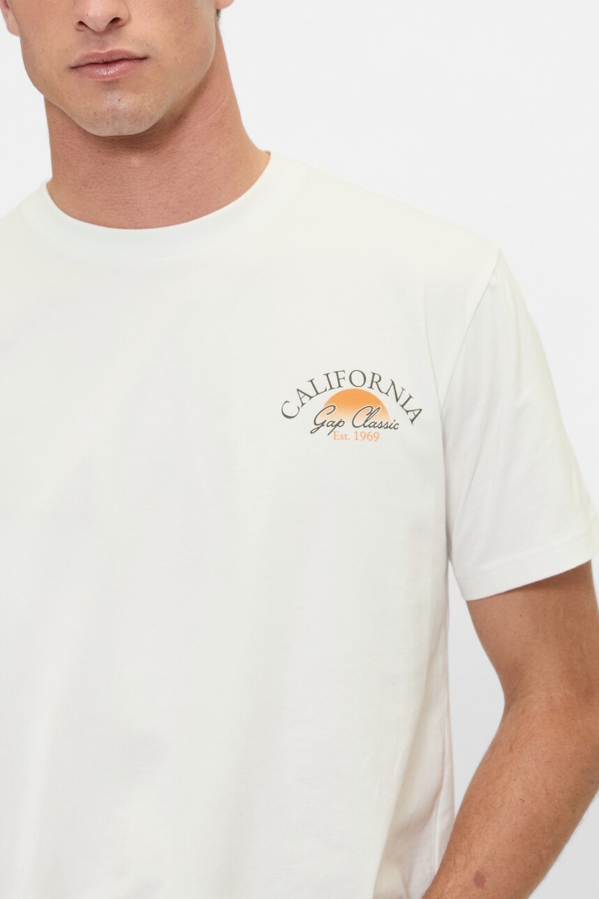 Remera Logo Gap Vintage Hombre New Off White V2