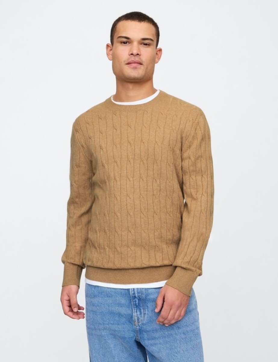 Buzo Cashsoft Ochos Hombre - Soft Camel Heather 