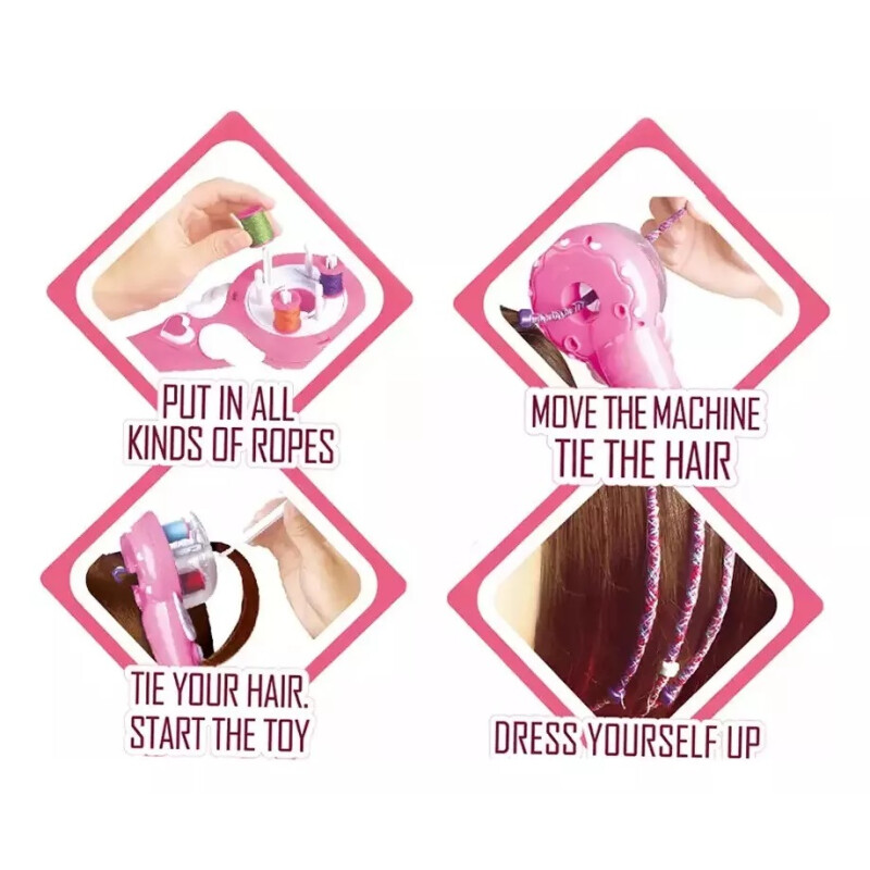 Maquina Trenzadora De Cabello Niñas Con Accesorios Maquina Trenzadora De Cabello Niñas Con Accesorios