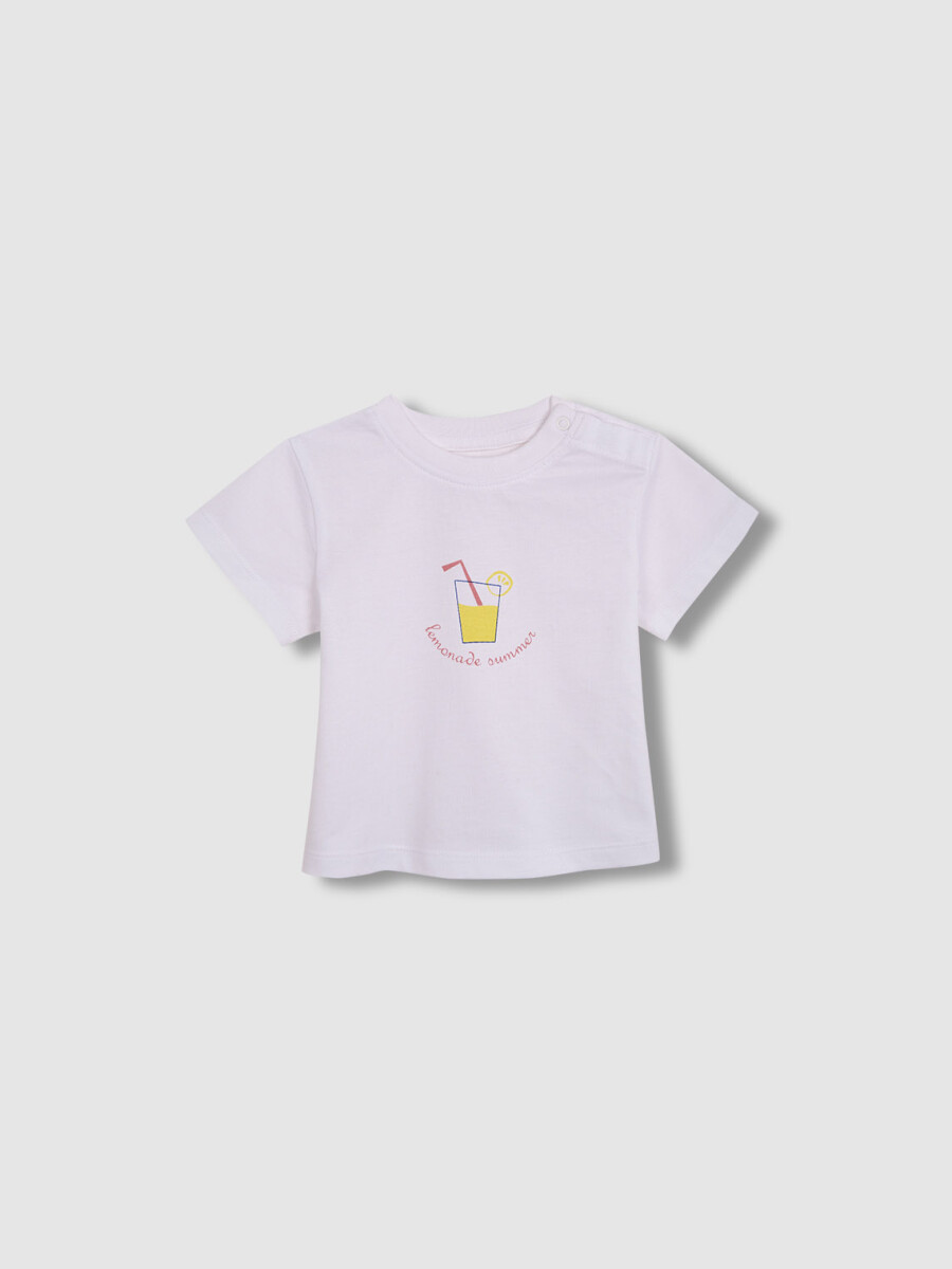 Camiseta Estampado Limonada Blanco
