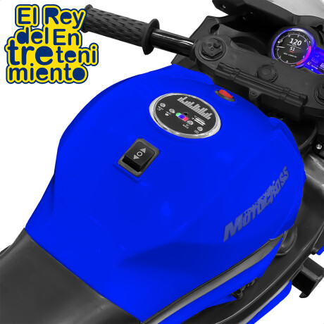 Moto A Batería Ninja Con Ruedas Luces Música Y USB Azul
