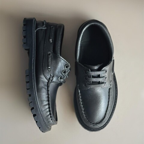 Leñador De Cuero Cosido Negro