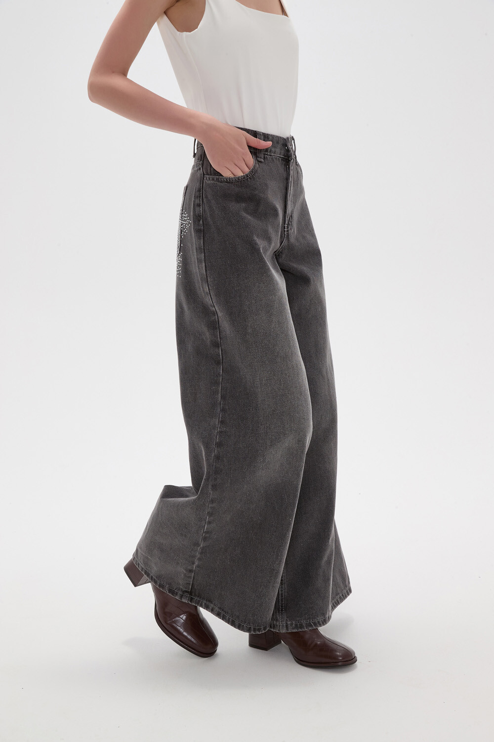 Pantalon Beron Gris Medio