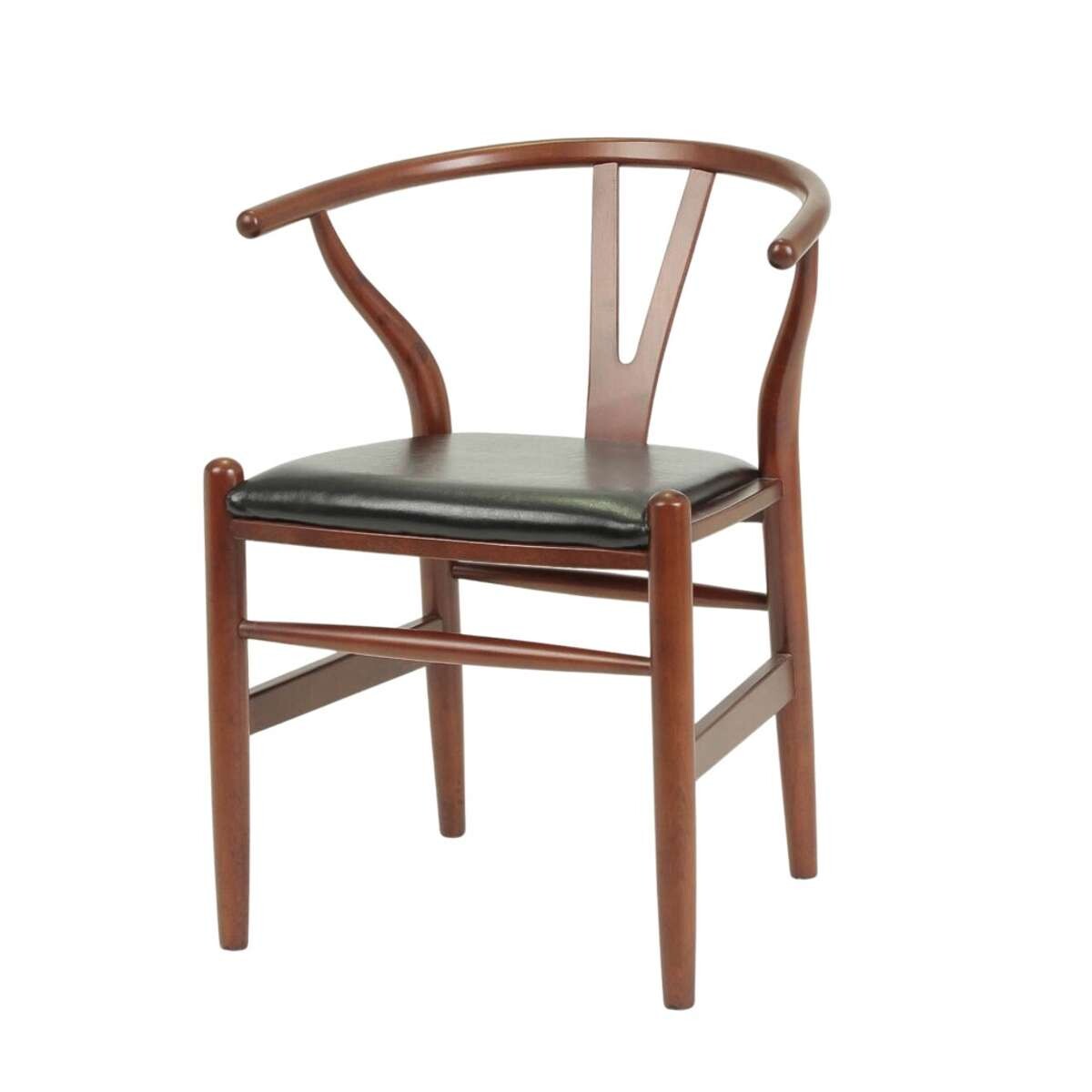 Silla Wishbone Madera de Roble - tapizada 