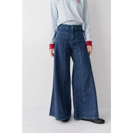 PRE VENTA JEAN WIDE XL LINES Azul