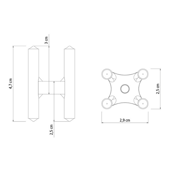 Separadores losa hormigón tipo silla 25x30mm 100un -TRAMONTINA TN1569