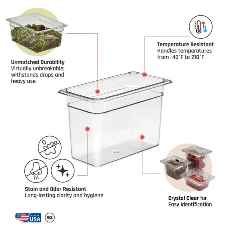 Cuba de Policarbonato GN 1/3 20 cm Cuba de Policarbonato GN 1/3 20 cm