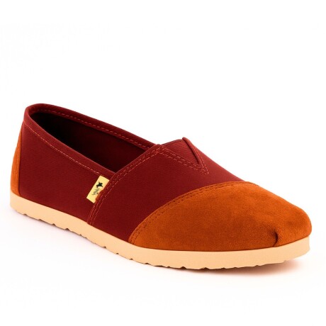 Alpargata combinadas con cuero Bordo