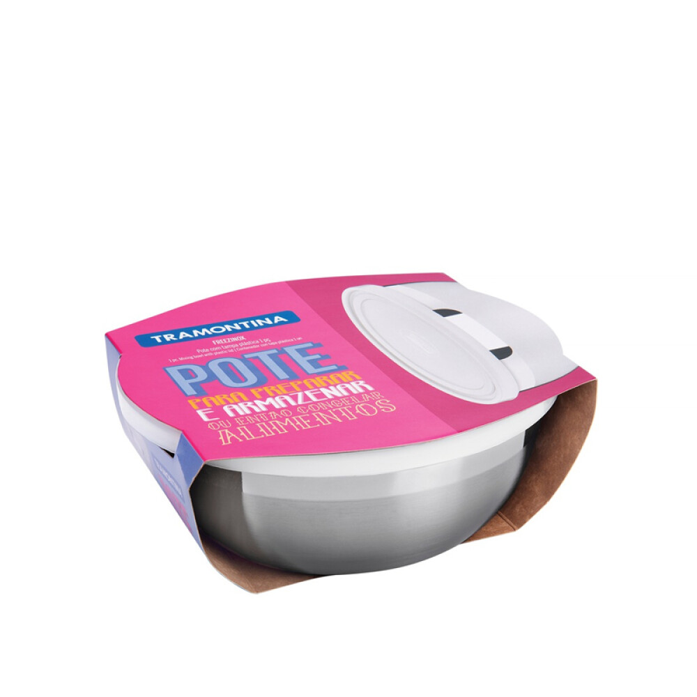 Bowl redondo con tapa modelo FREEZINOX, 2,8 Lts. -TRAMONTINA FER02657