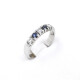 Anillo En Oro Blanco 18K, Brillantes Y Zafiros Anillo En Oro Blanco 18K, Brillantes Y Zafiros