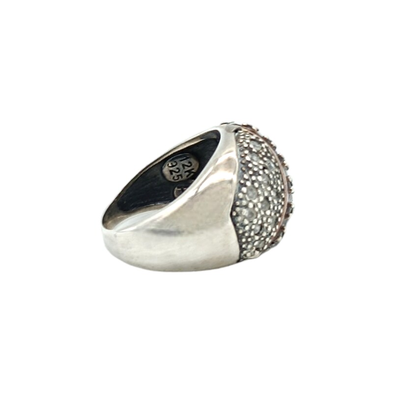 Anillo Puntos-Plata y Oro-Piedra Zirconia-AN5278 conpiedra