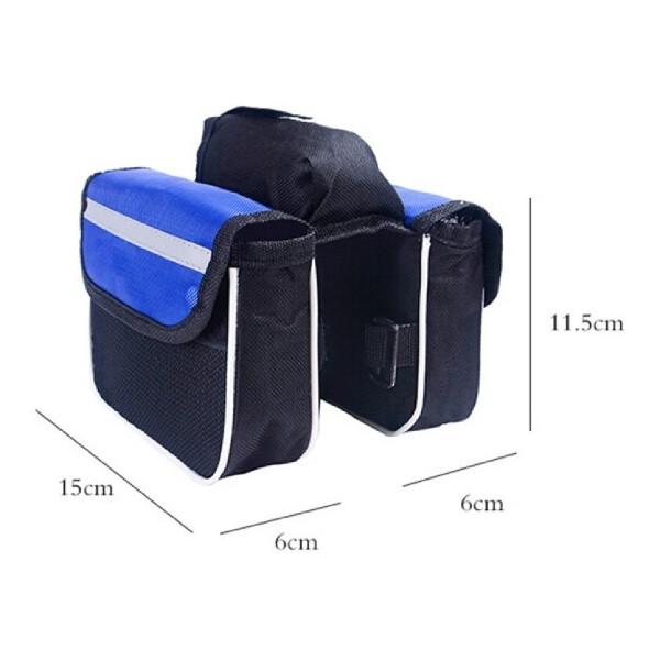Alforja De Bici Bicicleta Bolso Impermeable Para Cuadro Variante Color Azul