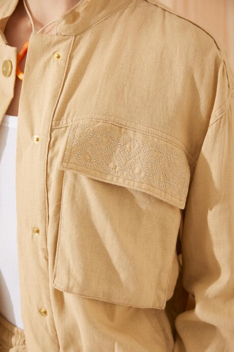 BOMBER TROPICAL CAMEL