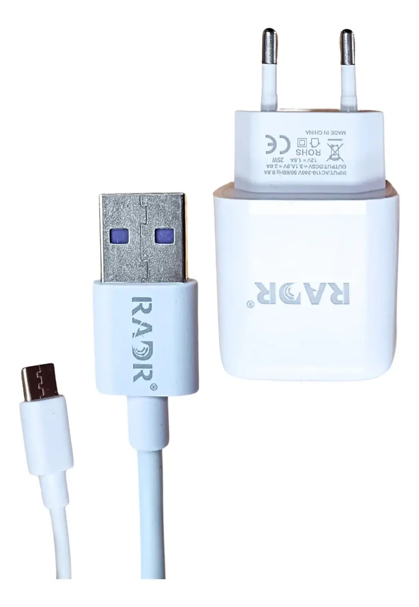 Cargador Usb-tipo C/carga Rapida 25w, Cable Tipo C 