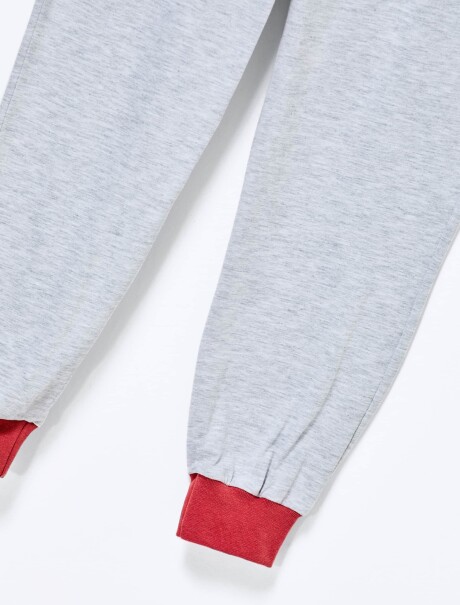 PIJAMA DE NIÑO ESTAMPADO GRIS
