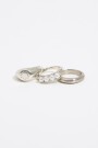 SET DE 3 ANILLOS PERLAS Plata