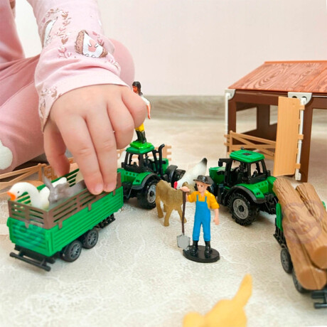 Set Granja Completa 94pcs Animales Tractor Juguete Set Granja Completa 94pcs Animales Tractor Juguete