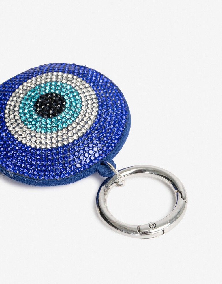 Llavero Strass Llavero Y Charm Ojo Turco De Strass - Combinacion Bicolor